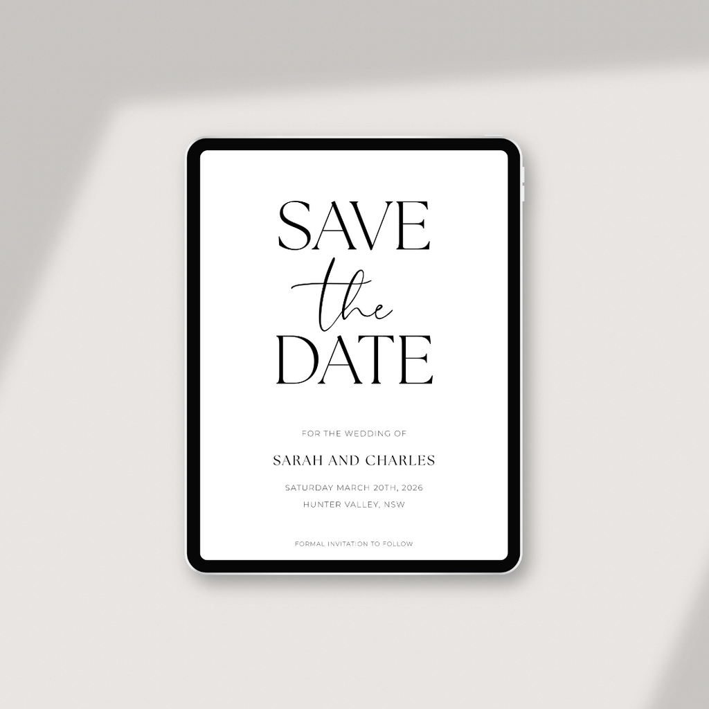 Minimal Wedding Save the Date Template with Elegant Editable Design
