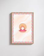 Boho Coastal Clamshell Digital Wall Art