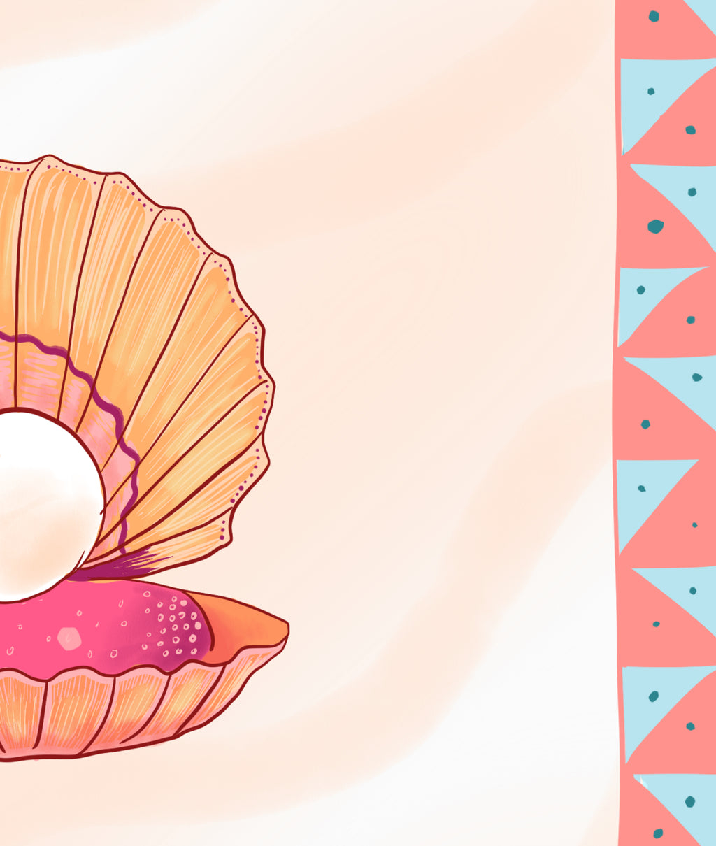 Boho Coastal Clamshell Digital Wall Art