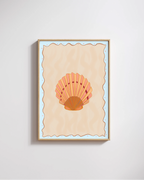 Boho Coastal Seashell Digital Wall Art