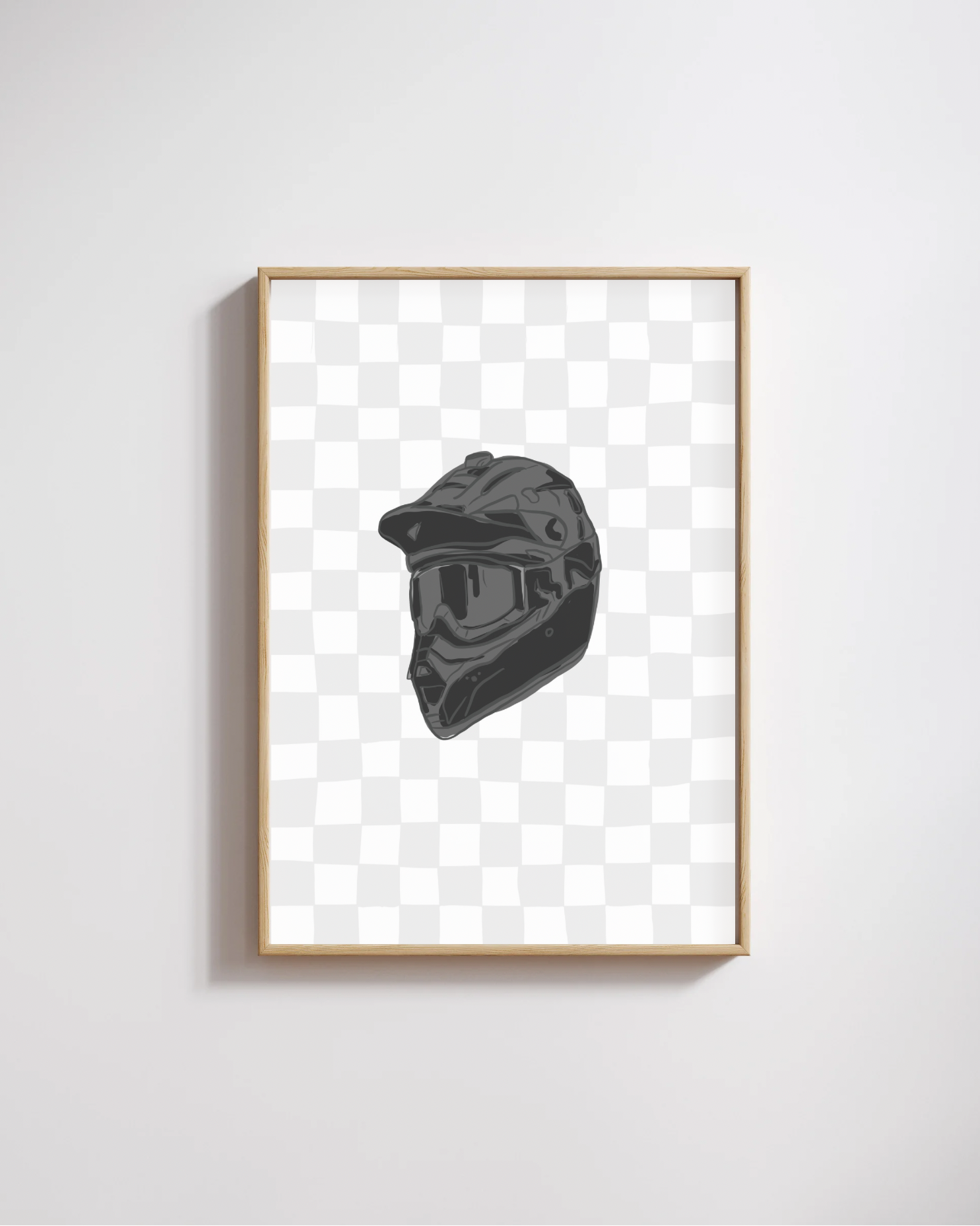 Dirt Motorbike Helmet Kids Digital Wall Art