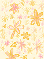 Yellow Flowers Collage Wall Art Digital Print