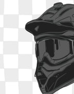 Dirt Motorbike Helmet Kids Digital Wall Art